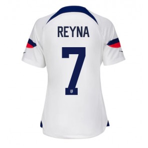 Förenta staterna Giovanni Reyna #7 kläder Kvinnor VM 2022 Hemmatröja Kortärmad